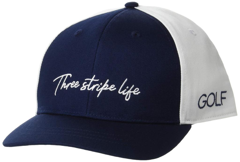 Adidas Golf Life College Free Size 3-Stripe Cap, Men's, IUI38, Navy, Japan,