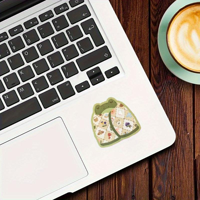 Quilt Froggy Sticker, Die Cut Vinyl, Cute Cottagecore Stationery, Waterproof & Weatherproof, Dishwasher Safe