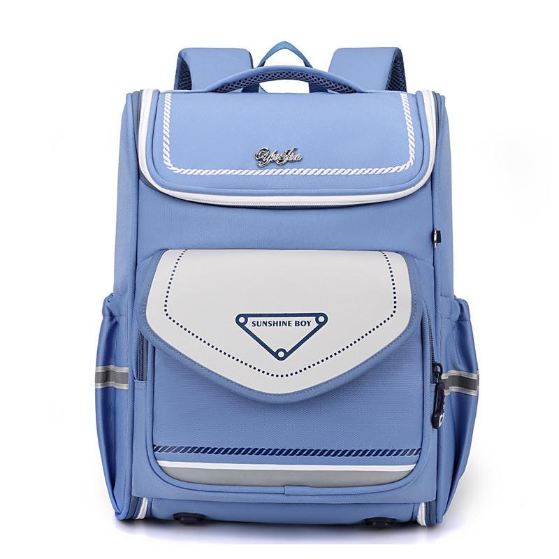 

Backpack Capacity Large For Young Students Lightweight And Fashionable With Ergonomic Straps Gray Blue