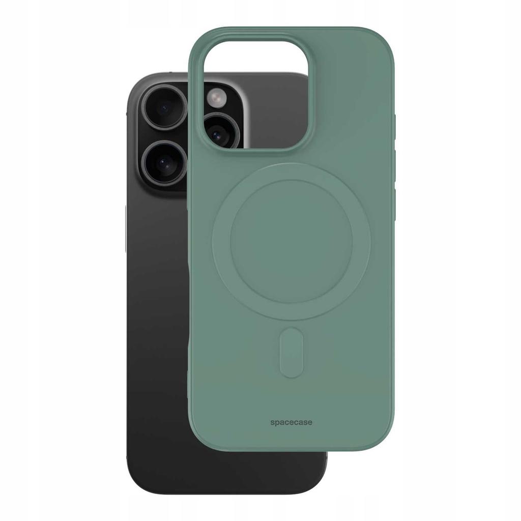 Sc Silicone Magnetic Case Iphone 16 Pro Dark Green