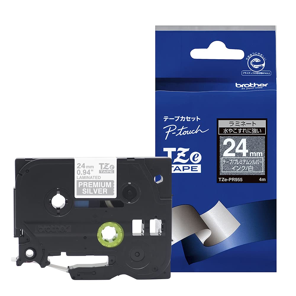 

Brother TZe Tape Стильная лента Premium Type Silver TZe-PR955