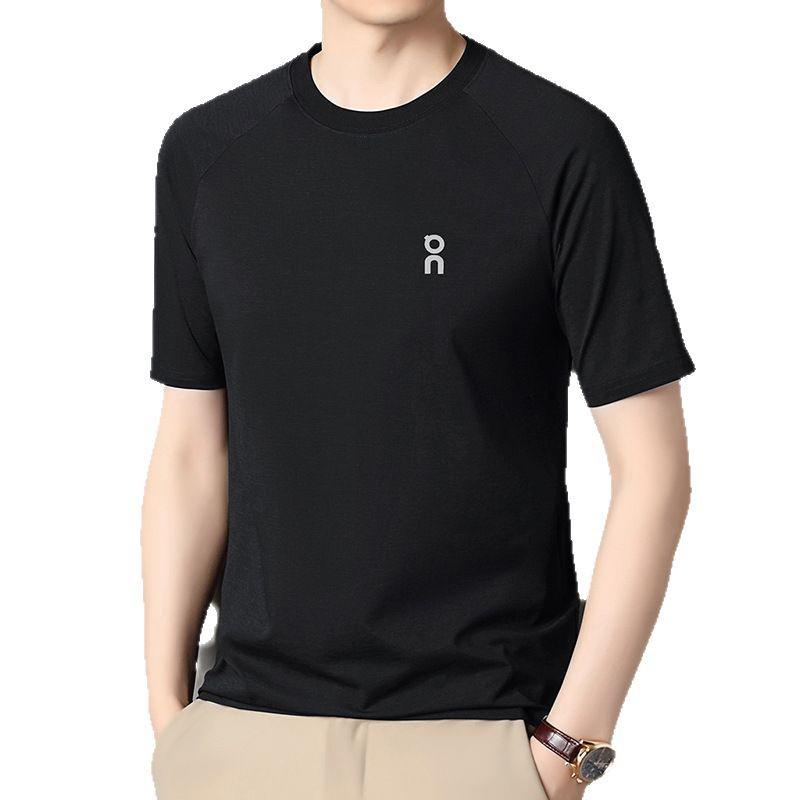 Summer Men's Casual Round Neck Short Sleeve T-Shirt: Middle-Aged Fashionable, Versatile, and Breathable