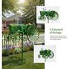 Garden Wind Spinner, Green Tractor Motocycle Fighter Jet Windmill Stake with Rotating Wheels for Patio Yard Garden,Unique Outdoor Sculptures Ornament