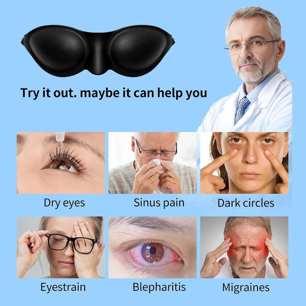Moisture Chamber Eye Mask Soft Blackout Mask Portable Sleep Goggles Travel