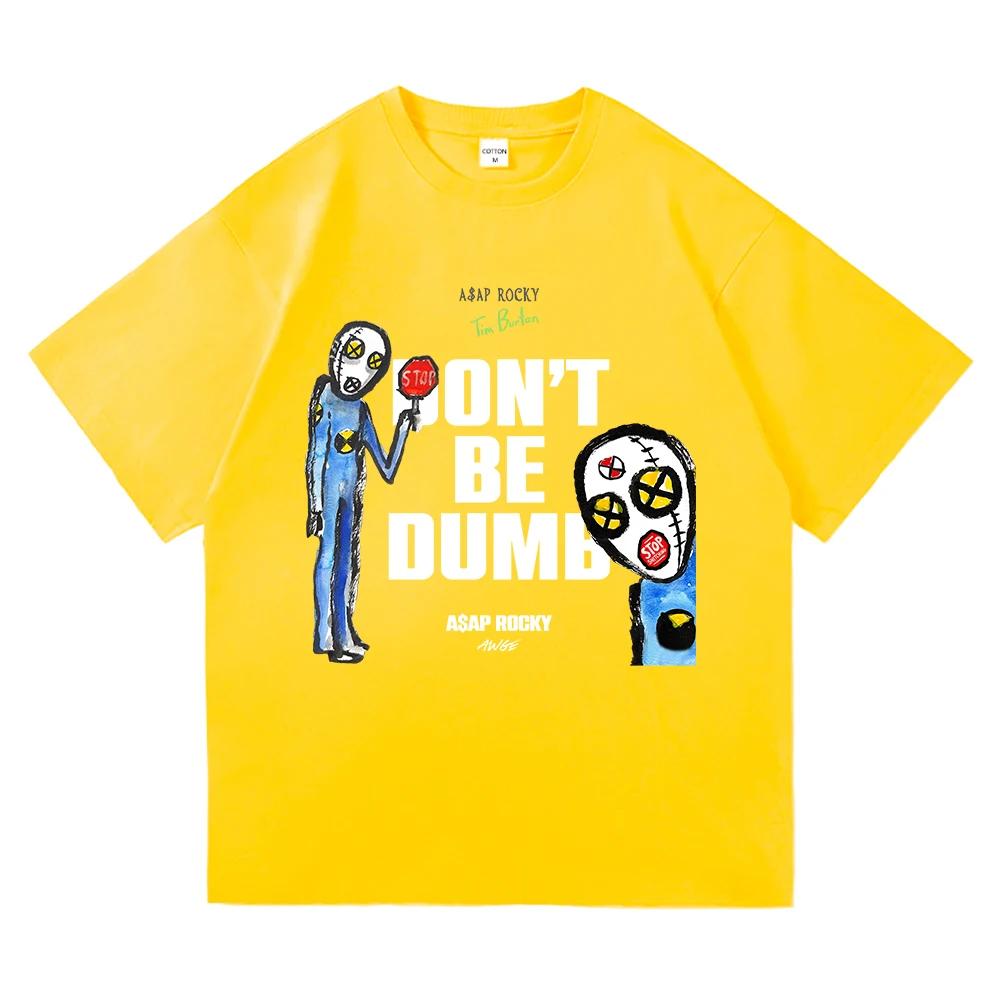 A Rocky 2026 New Album Dont Be Dumb Tee Shirt Fashion Unisex Women Clothing Harajuku High Quality Tops Cotton TShirts Vintage