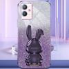 For vivo Y33s 5G/Y75 5G/Y55 5G Case Rabbit Design PC+TPU Phone Case with Kickstand