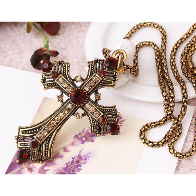 Cross Pendant Necklace Grunge Jewelry Accessories Gothic Male Female Necklaces