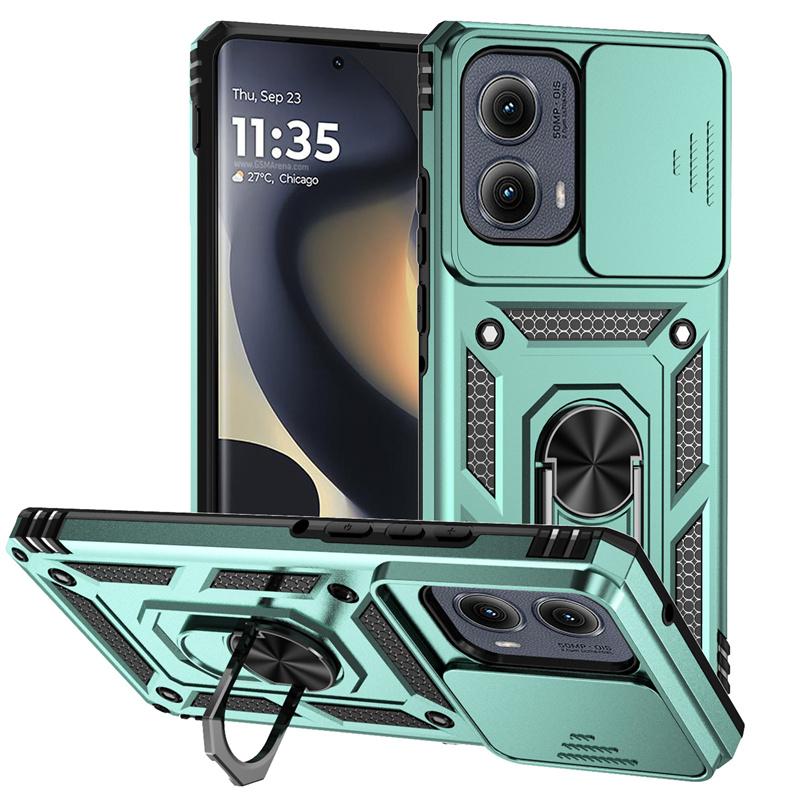 Funda For Motorola G 5G 2024 Case Car Magnetic Holder Ring Armor Shockproof Coque For Moto G5G 2024 Camera Protection Back Cover