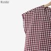ZANZEA Women Sleeveless Blouse and Shorts Summer Two Piece Suit Sets