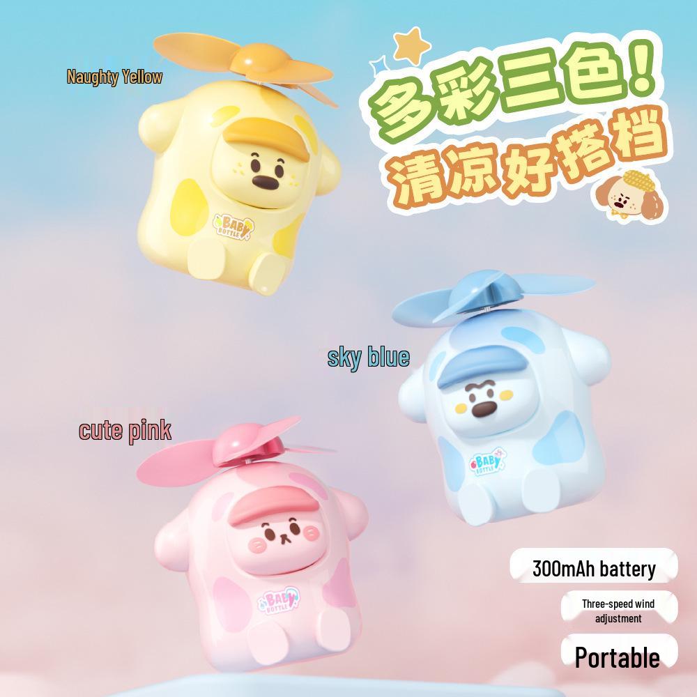 2026 Summer Cartoon Mini USB Rechargeable Handheld Fan - Portable Electric Fan Gift