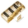 Wilkinson WTBS Short Brass Compensated 3-Saddle Telecaster Bridge for Humbucker Tele-Style or Vintage Electric Guitars, Gold