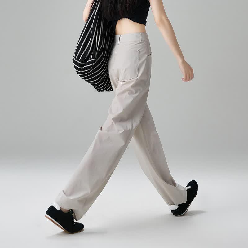 SOFSIL Women's High-Waist Wide-Leg Casual Trousers