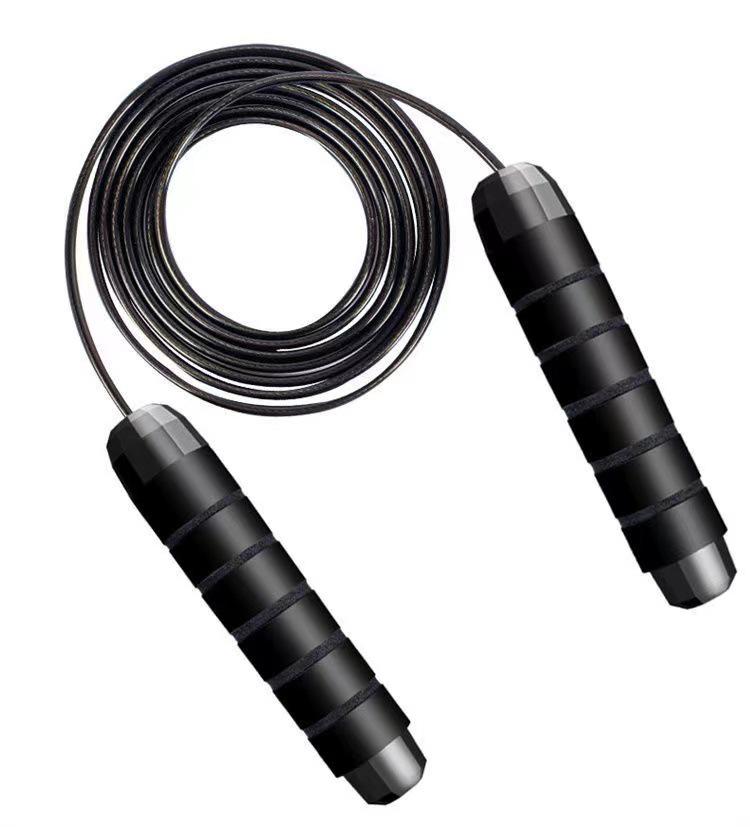 Adjustable Steel Wire Weighted Jump Rope with Double Bearings for Fitness, Weight Loss, and Junior High Training