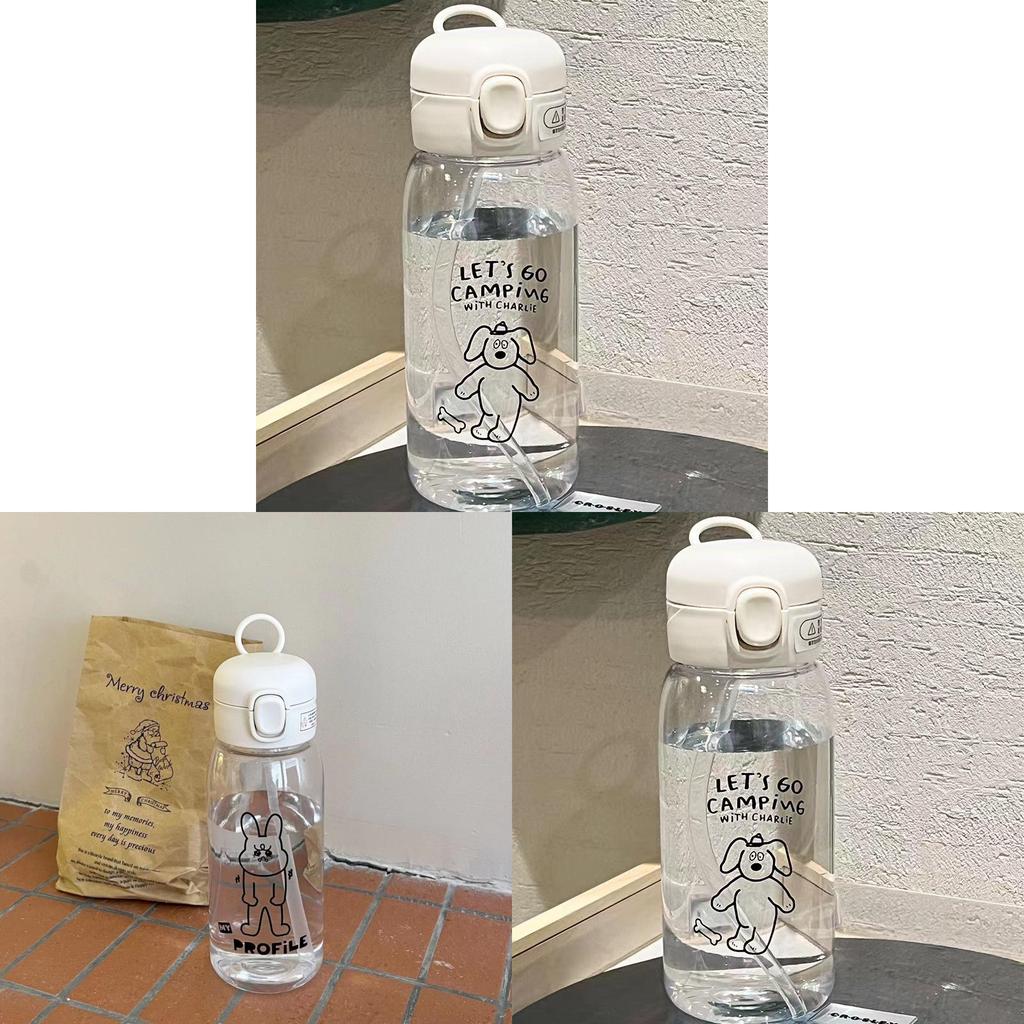 Bouncing Straw Water Bottle With Logo Portable Waterproof For Office And Travel