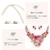 [KK Solis] Orchid Motif Earrings & Necklace Set with Marquise & Teardrop Crystals - Perfect for Concerts, Dance Performances, Recitals,