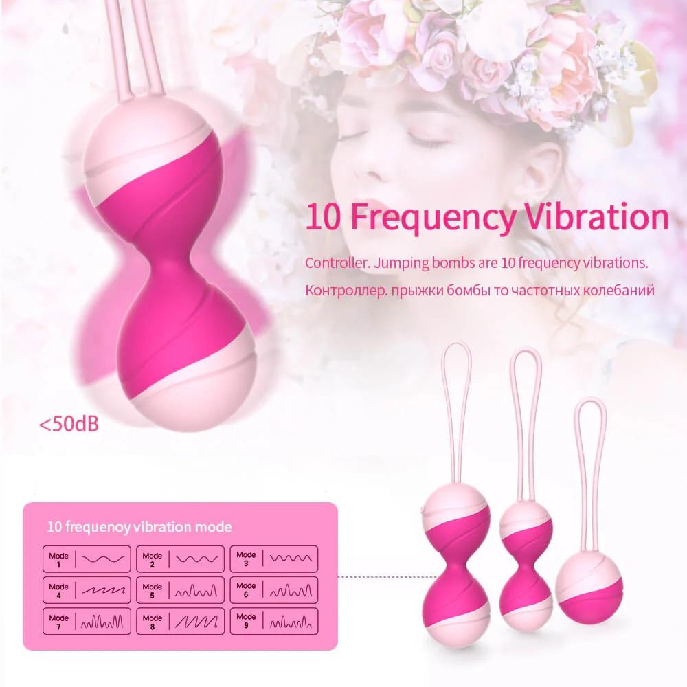 Remote Control 10 Speed Vibrating Kegel Balls Sex Toy for Woman Vaginal Tighten Exercise