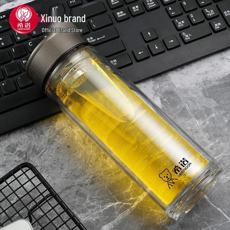 Sino Double Wall Glass Tea Cup with Infuser