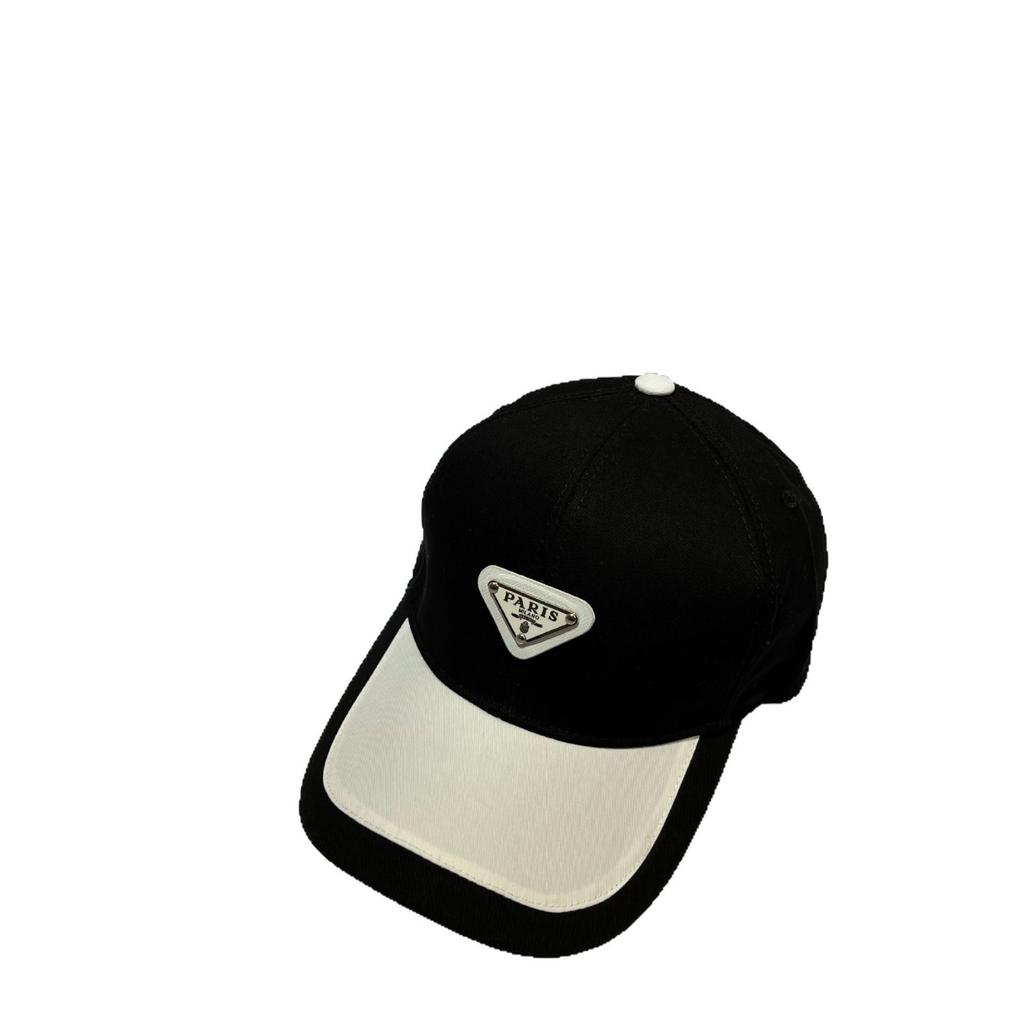 Combed Cotton Inverted Triangle Paris Cap Spring And Summer Black And White Casual Baseball Cap Outdoor Sports Cap