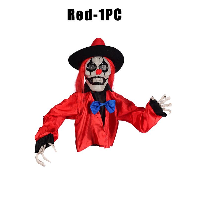 

Кричащий светодиодный клоун, садовый колышек на Хэллоуин, анимированный реквизит для двора с активацией движением, всепогодное украшение ужаса, мгновенная установка