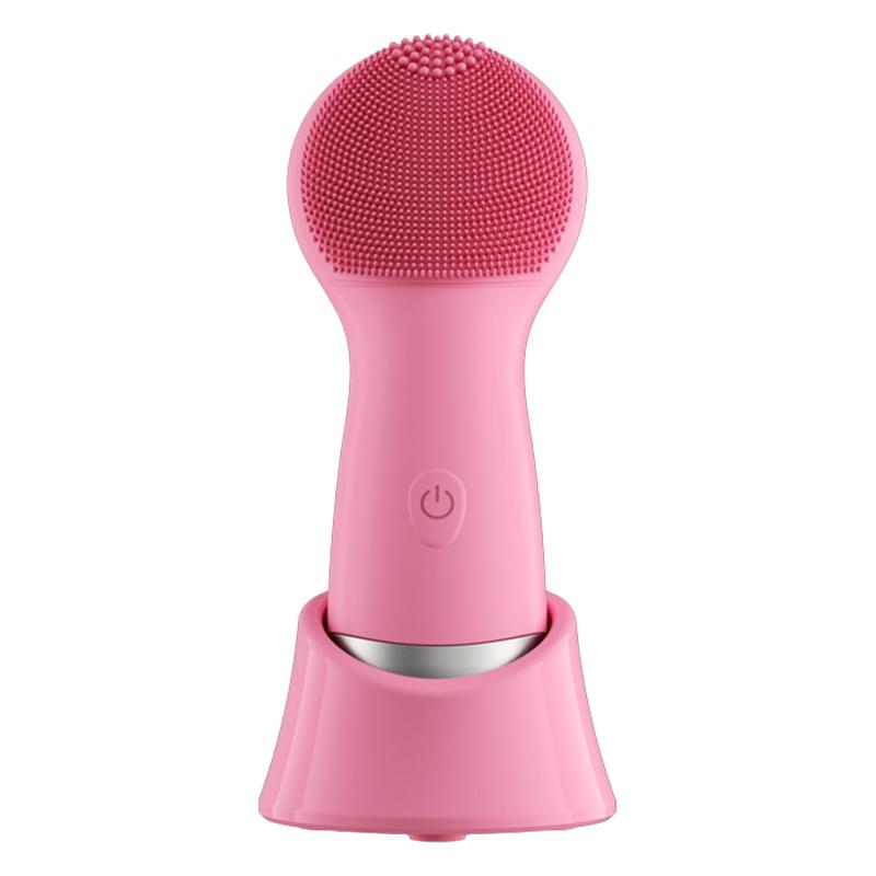 

Electric Sonic Waterproof Facial Cleansing Brush for Men & Women Rechargeable Exfoliating Face Scrubber Cleanser Brush Skin Care розовый