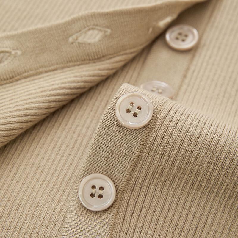 Women's V-Neck Wool Blend Ribbed Cardigan