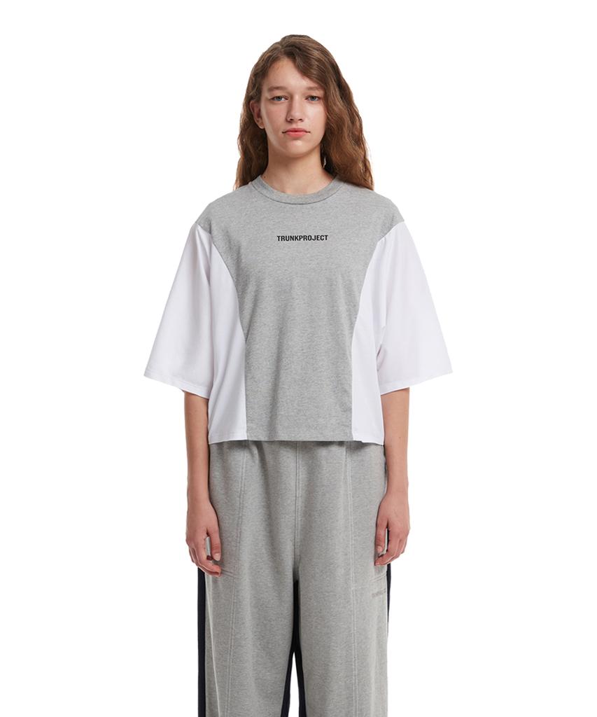 TRUNK PROJECT Colorblocked T-Shirt_Grey