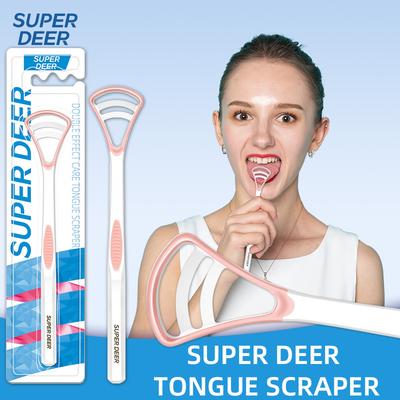 Silicone Dual-Use Tongue Scraper Brush With Ergonomic Handle Fresh Breath Tongue Cleaner Oral Care Supplies