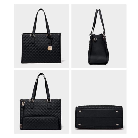 Dámská svačinová taška přes rameno s termoizolační přihrádkou na jídlo, velká kapacita, taška na notebook, prošívaná kabelka pro práci, cestování, business casual