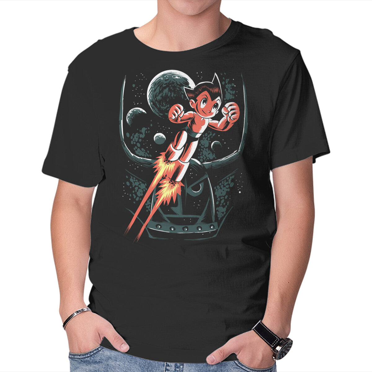 Unisex Crew Neck T-Shirt Retro Boy Graphic Short Sleeve Casual Tee XXXL