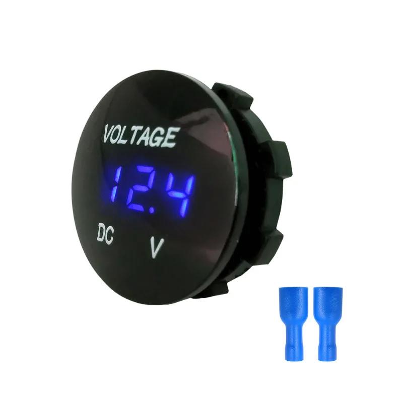 DC 5V-48V LED Panel Digital Voltage Voltmeter Meter Battery Capacity Display Volt with Touch ON/OFF Switch for Car Boat Marine