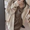 A Loose and Laid-back Korean-style Knitted Cardigan for Women's Autumn and Winter, A New One-button Soft and Casual Sweater Coat