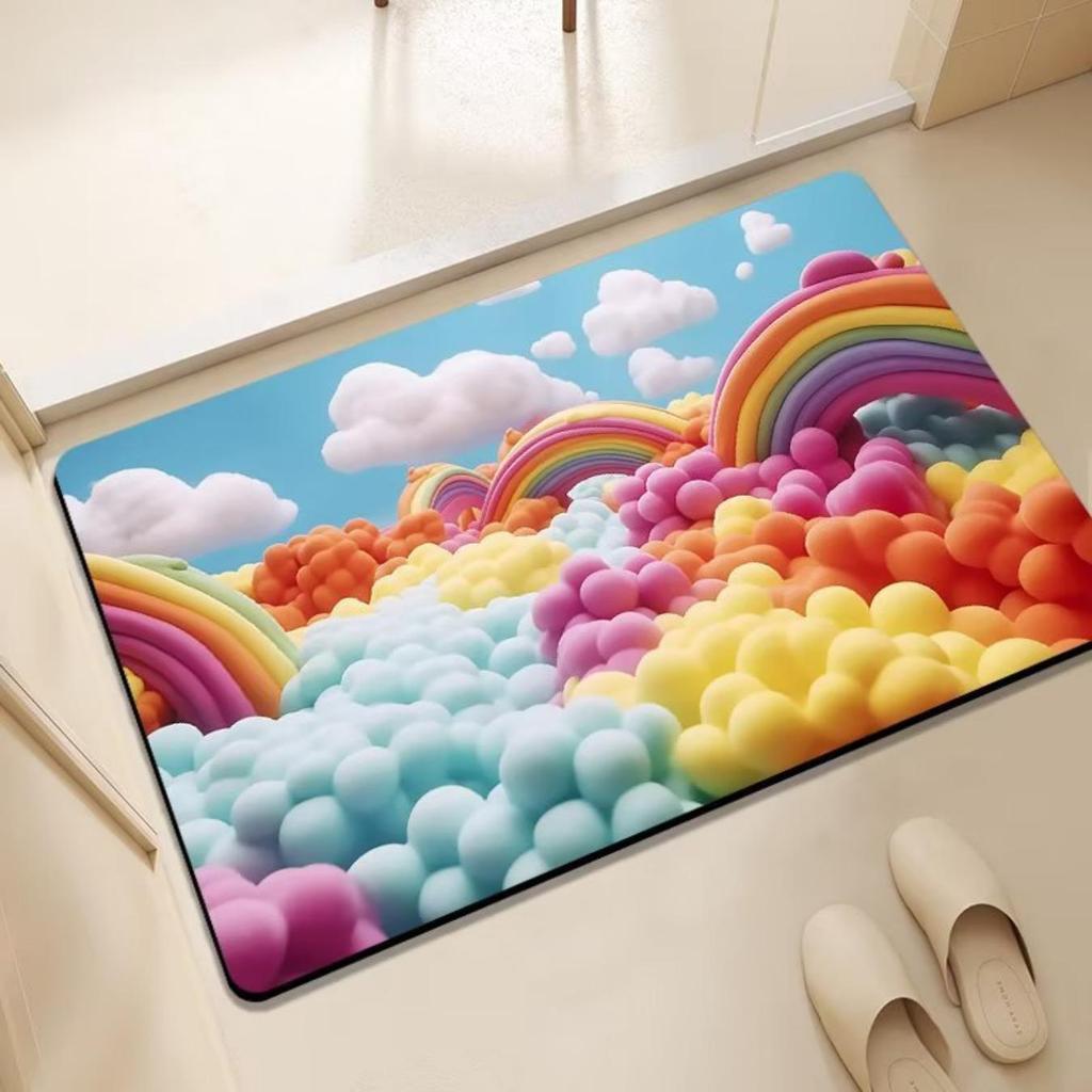 Rozsievková potlač Kúpeľňa Zahusťovacia rohož Vaňa Protišmykové koberce V umývadle Vaňa Bočná podlaha Koberec Sprcha Rohožka pred dverami Pamäťová pena 3D podložka