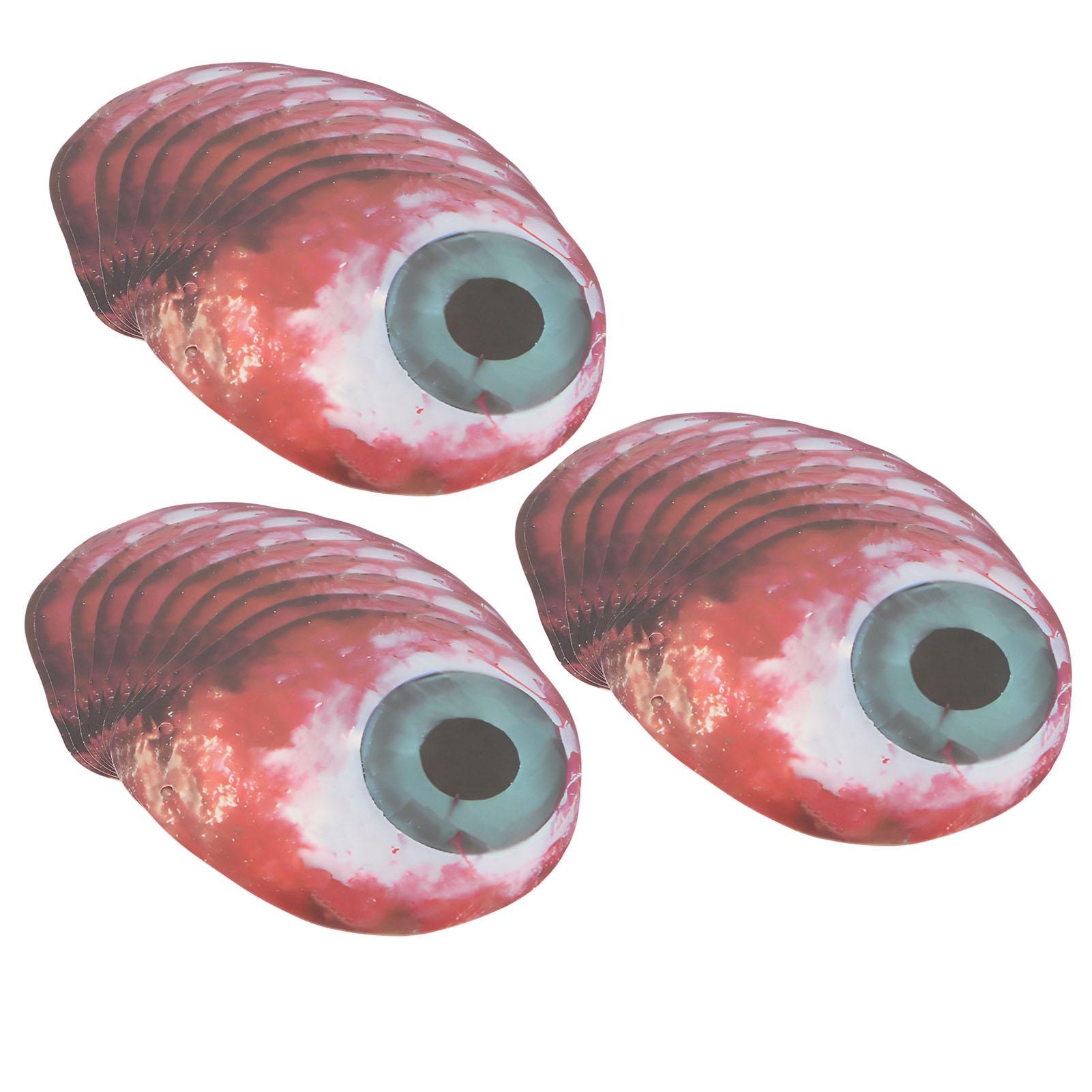 30Pcs Bloody Eyeball Banner Scary Lifelike Bright Colors Halloween Bloody Banner with Coil Needles for Decoration Party