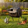 Rotating Compost Bin Sturdy Construction Tumbling Composter Unrestricted