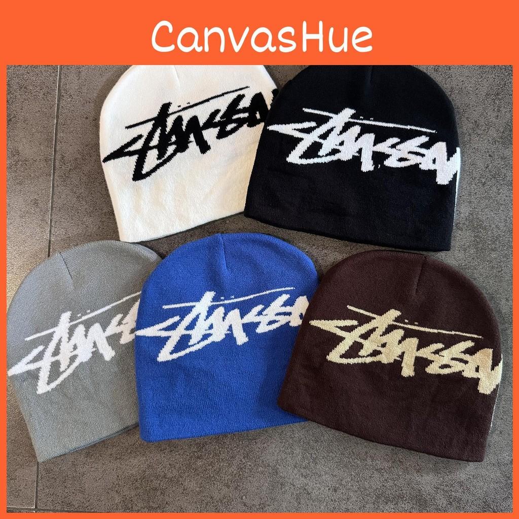 Color Solid Letter Pattern Neutral Casual Warm Knitted Hat For Autumn And Winter