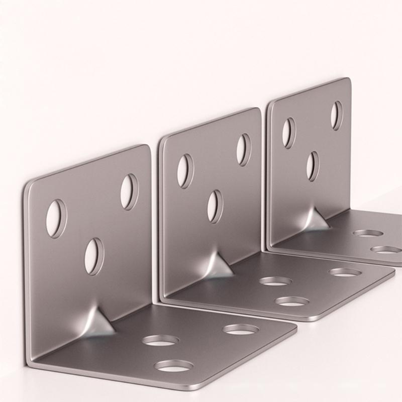 10Pcs Stainless Steel L Corner Brace Heavy Duty Furniture Joint Corner Brackets 90 Degree Fixed Brackets Hardware