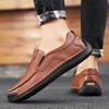 Large Size Leather Shoes Men's Breathable Men's Cowhide Soft-soled Comfortable Leather Shoes Korean Version Casual Men's Doudou Shoes