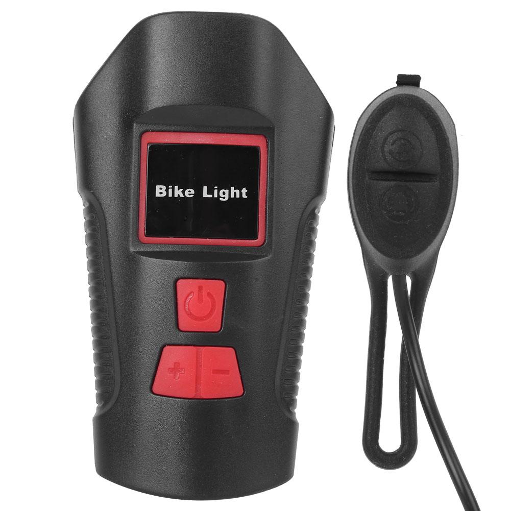ABS Red Night Riding Bicycle Light Cycling Flashlight Waterproof USB Rechargeable Headlight with Speaker