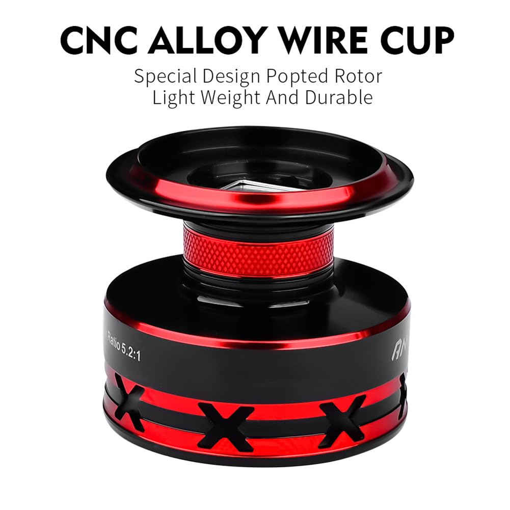 Wongfey Mulinetă de spinning Ultra Light 1000 2000 3000 4000 5000 6000 Raport de transmisie 5.2:1 Rolă de îmbătrânire Rolă de topit Rolă Eging stânga și dreapta