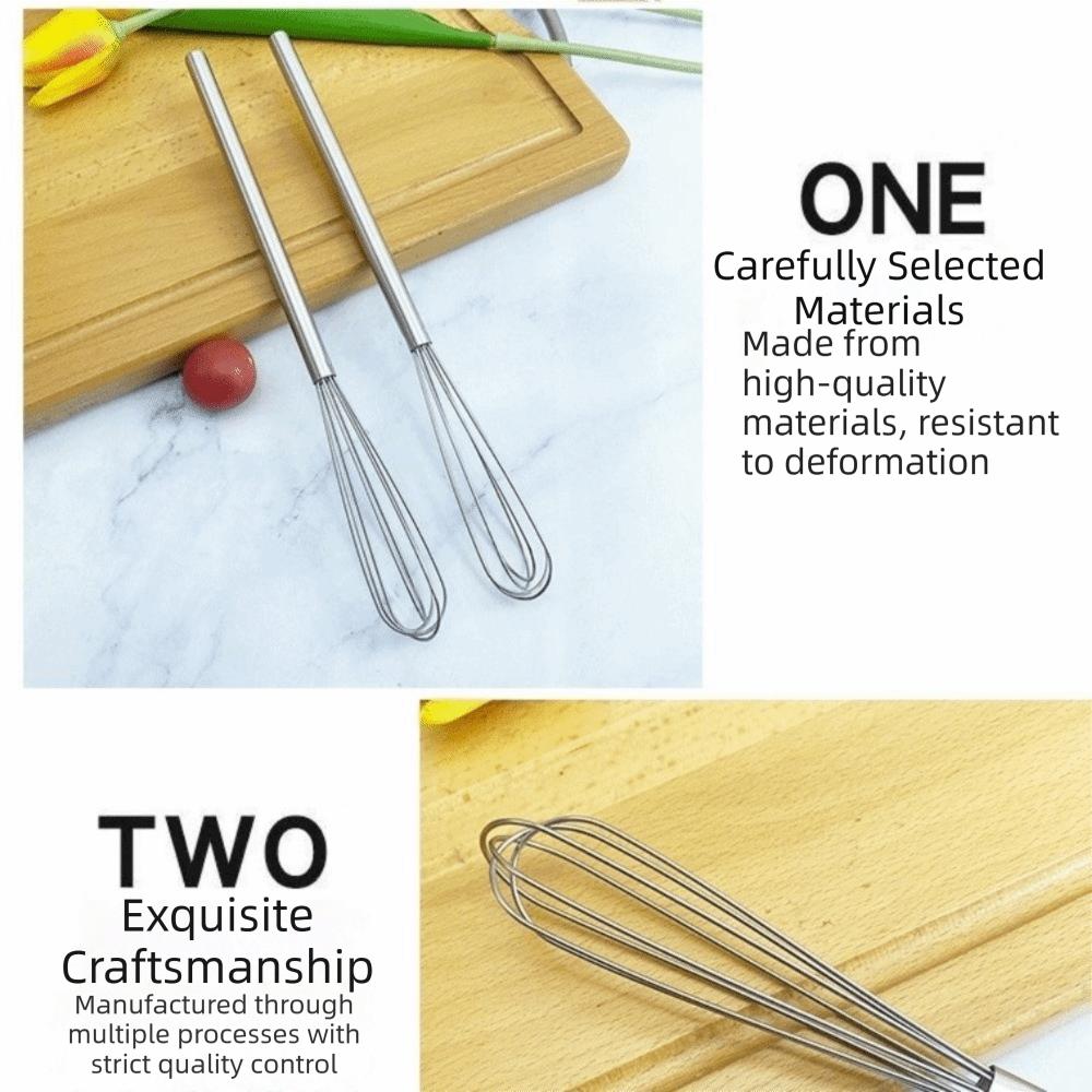 Manual Operation Egg Beater Handheld Egg Mixer Stainless Steel Wire Whisk  Baking Utensils