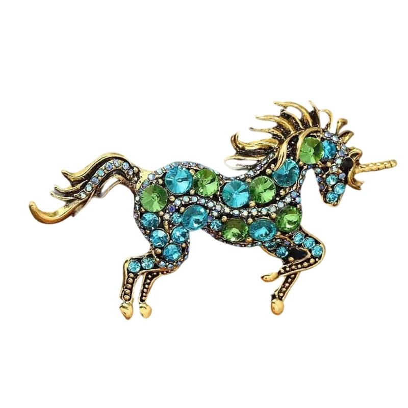 Elegant Unicorns Brooch For Women Portable Alloy Jewelry Accessory for Daily Wear and Special Occasions