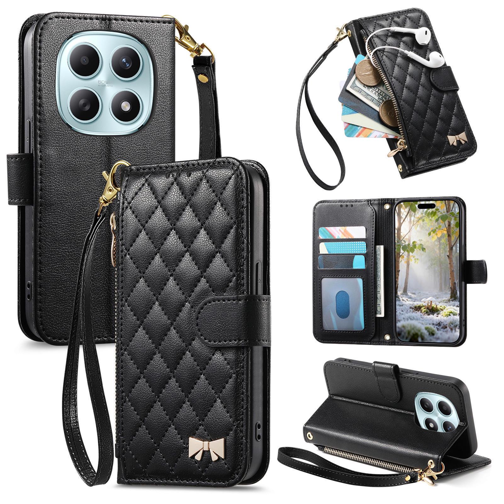 

Xiaomi Redmi Note 15 French Style Leather Flip Case with Magnetic Closure, Card Slot, and Lanyard Redmi Note 12 Turbo/POCO F5 чорний