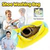 Fluffy Fiber 360 ° Surround Cleaning Shoe Washing Bag - Reusable Durable Machine-Washable Laundry Bag with Zipper Closure