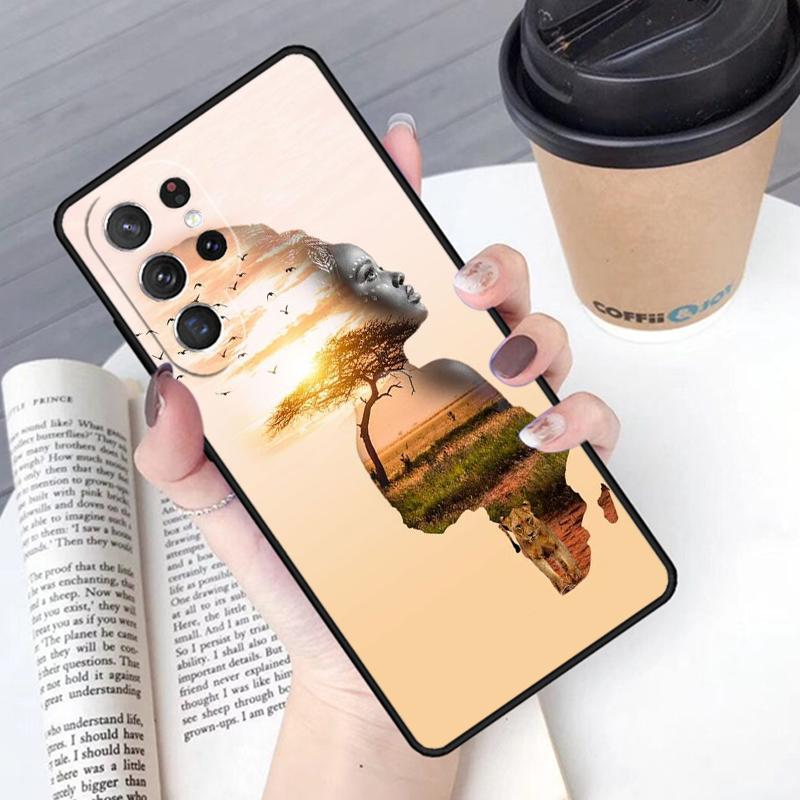 South Africa Woman phone case Cover For Samsung Galaxy S24 S25 Ultra S21 S22 Ultra S10E Note 10 Plus Note 20 FE S23