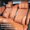 HQZQB1 Luxury Nappa Leather Car Neck Pillow and Seat Pillow Soft Car Headrest Waist Pillow Seat Accessories Car Headrest and Lumbar Set