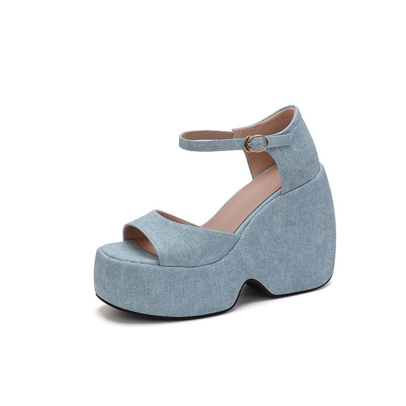 Krazing Pot Polyurethane Spring Autumn Size 43 Women Platform Super High Heels Women Round Toe Waterproof Pumps