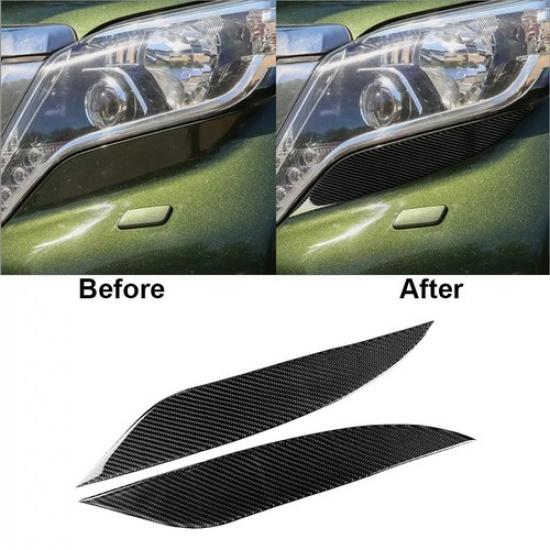 For Toyota Land Cruiser Prado 2014-2017 Carbon Fiber Headlight Eyelids Eyebrows