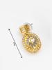 Gold-Plated White Stone-Studded & Beaded Handcrafted Jewellery Set