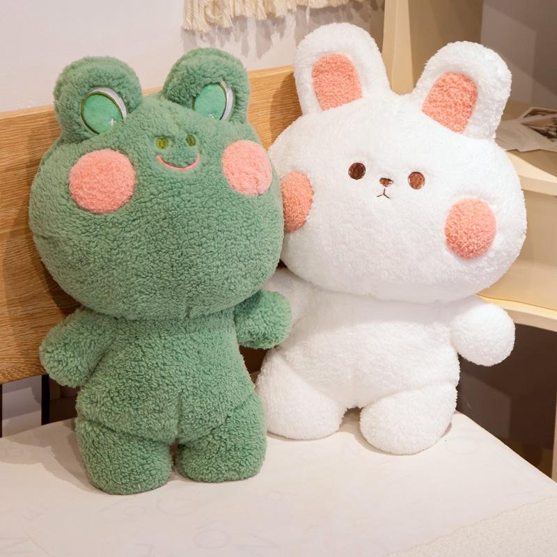 Cute Shu Lint Blush Frog Rabbit Plush Toy Doll Ragdoll Pillow Children'S Gift Girl Doll