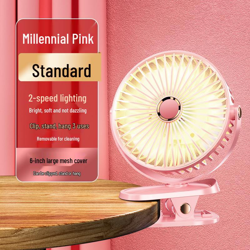 Mini USB Rechargeable Clip-On Desktop Fan for Dorms and Home